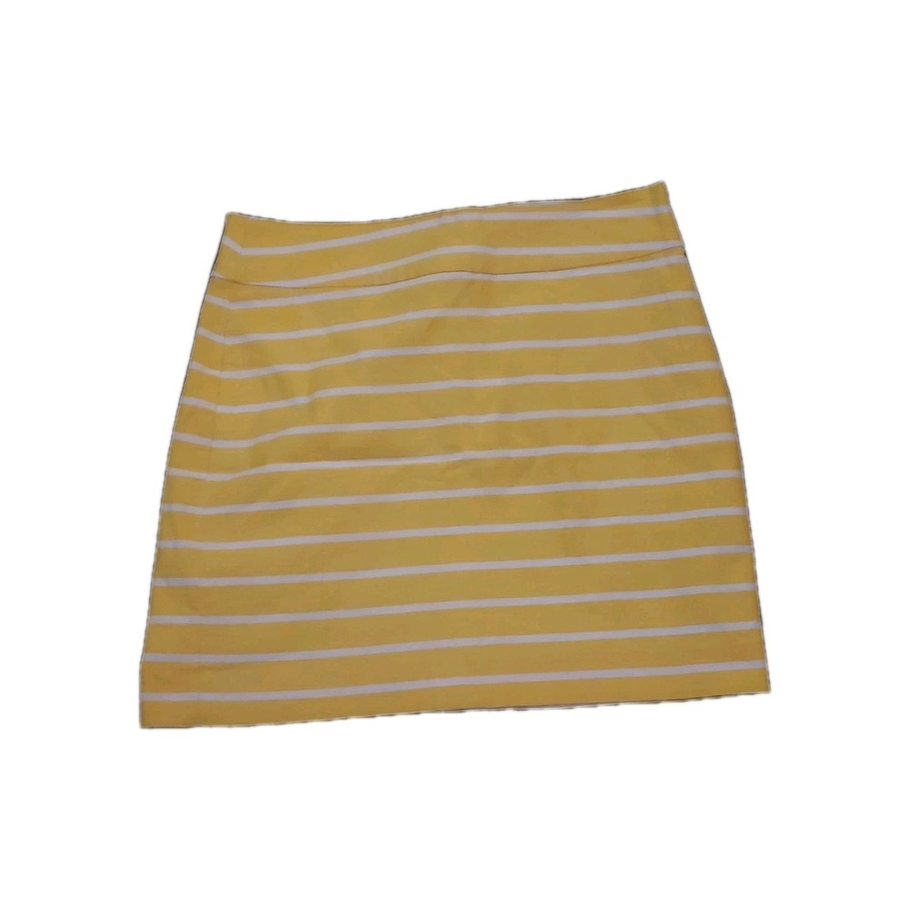 Banana Republic Womans Mini Yellow and White Striped skirt Size 2 SUMMER STAPLE